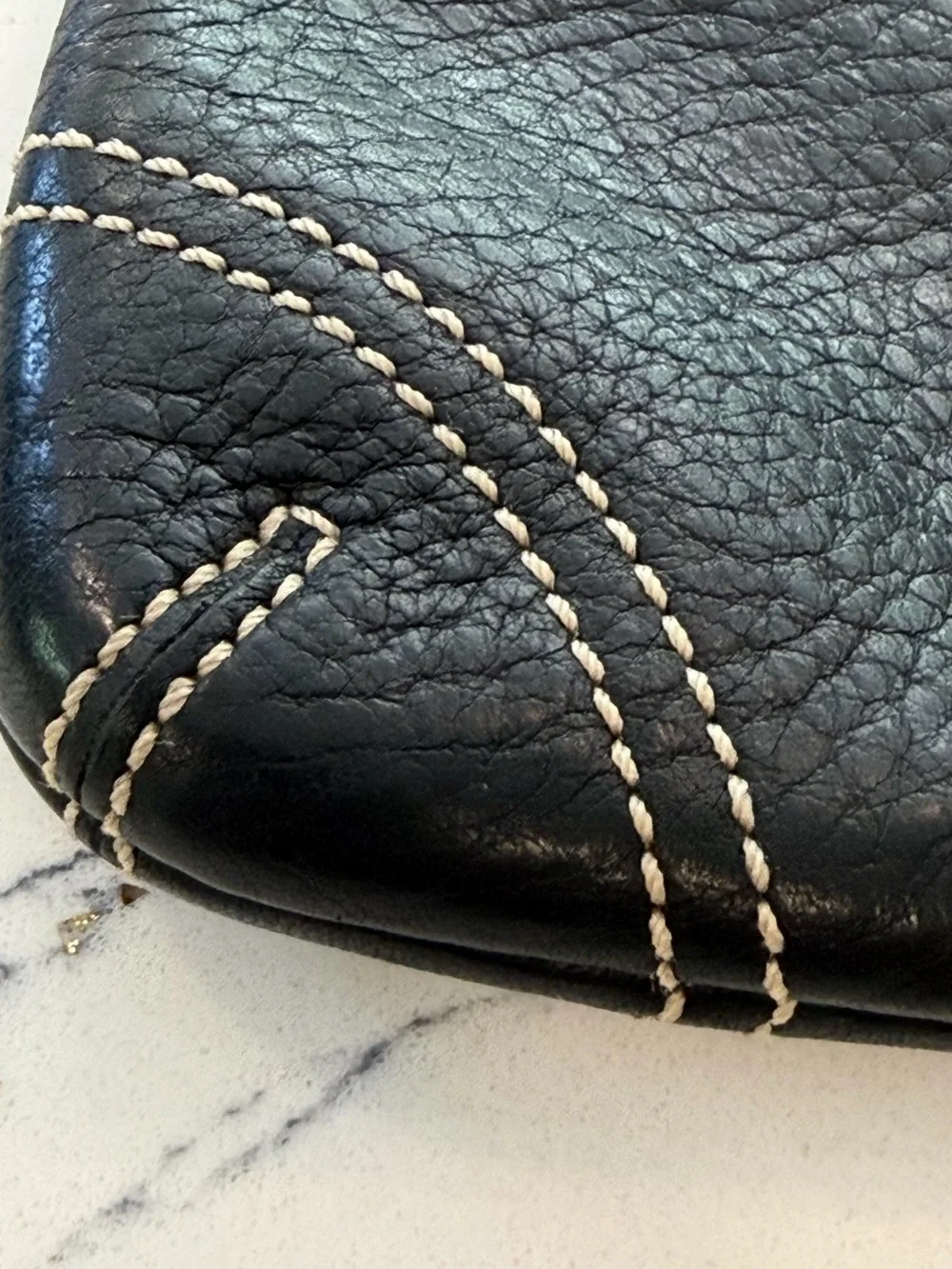 Coach Black Leather Wristlet with Brass Eyelet Lace Detail - Picture 5 of 16